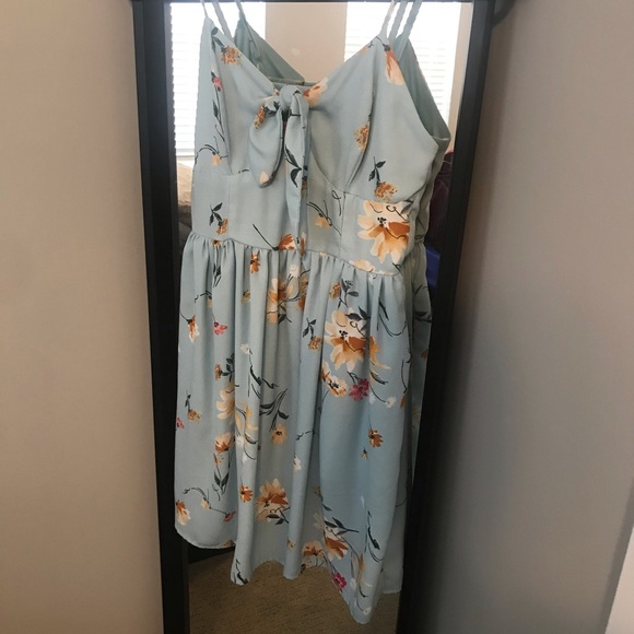 Blue Floral Dress - Picture 1 of 7